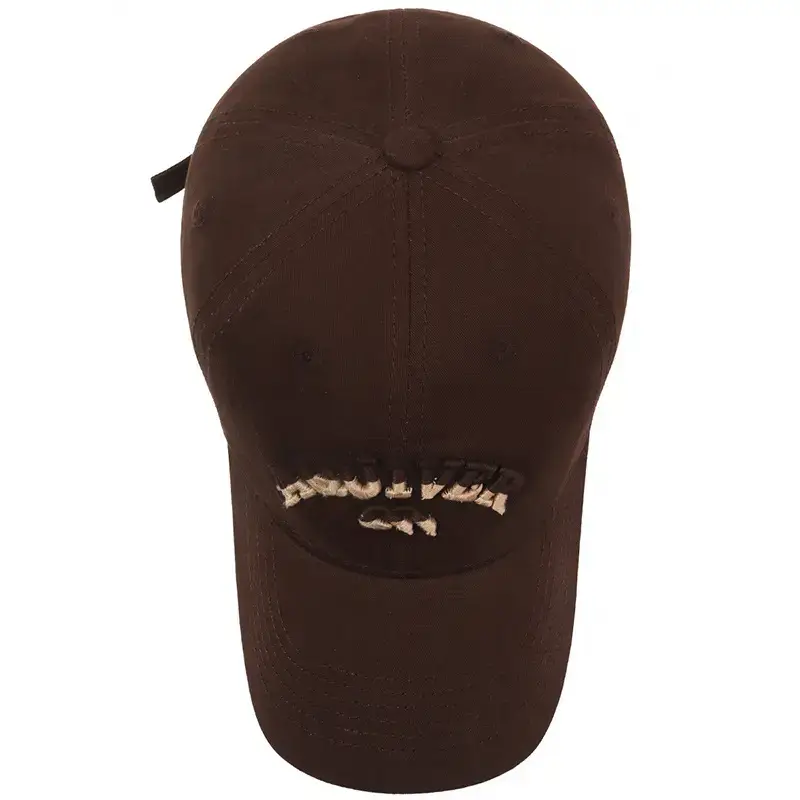 Black Korean-style 3D Embroidered Cap for Men Women