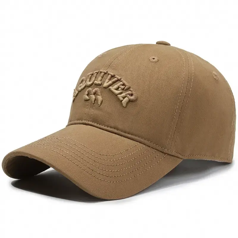 Black Korean-style 3D Embroidered Cap for Men Women