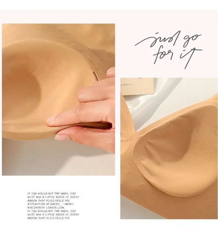 Clothes colorful shell [pull up support] Jelly underwear women's summer small chest push up big wireless anti-sagging bra — feature 28