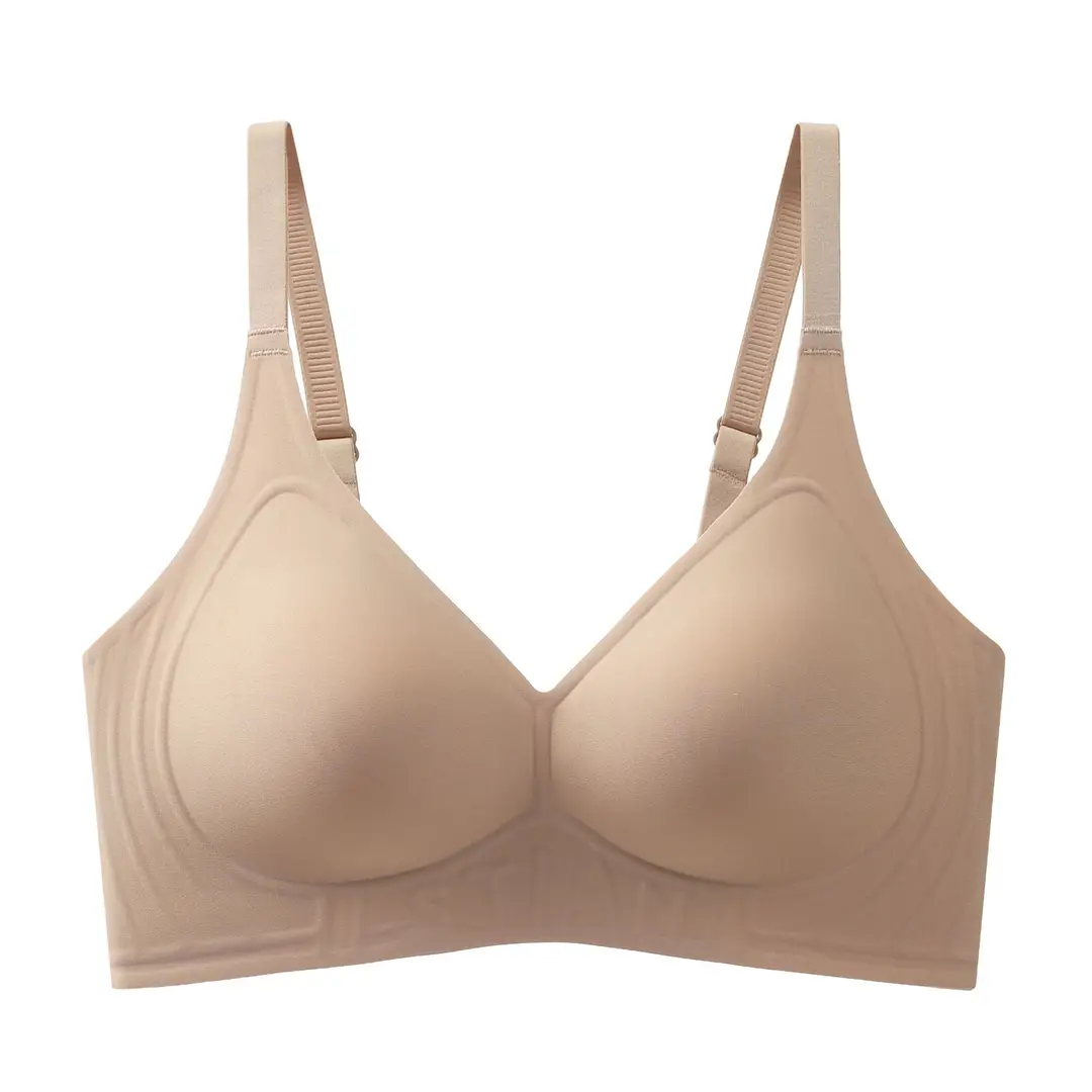 Clothes colorful shell [pull up support] Jelly underwear women's summer small chest push up big wireless anti-sagging bra
