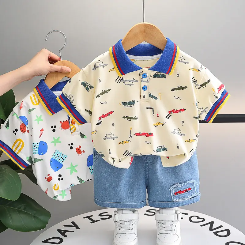 Boys' 2Pc Printed Polo Shorts Set Summer 2024 — feature 1