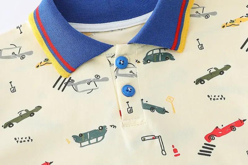 Boys' 2Pc Printed Polo Shorts Set Summer 2024 — feature 22