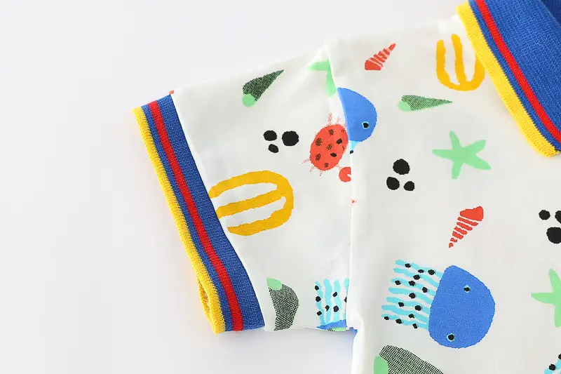 Boys' 2Pc Printed Polo Shorts Set Summer 2024 — feature 26