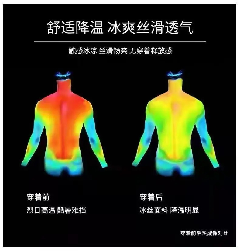 Men's Black Yellow Striped Ice Silk T-Shirt — feature 3