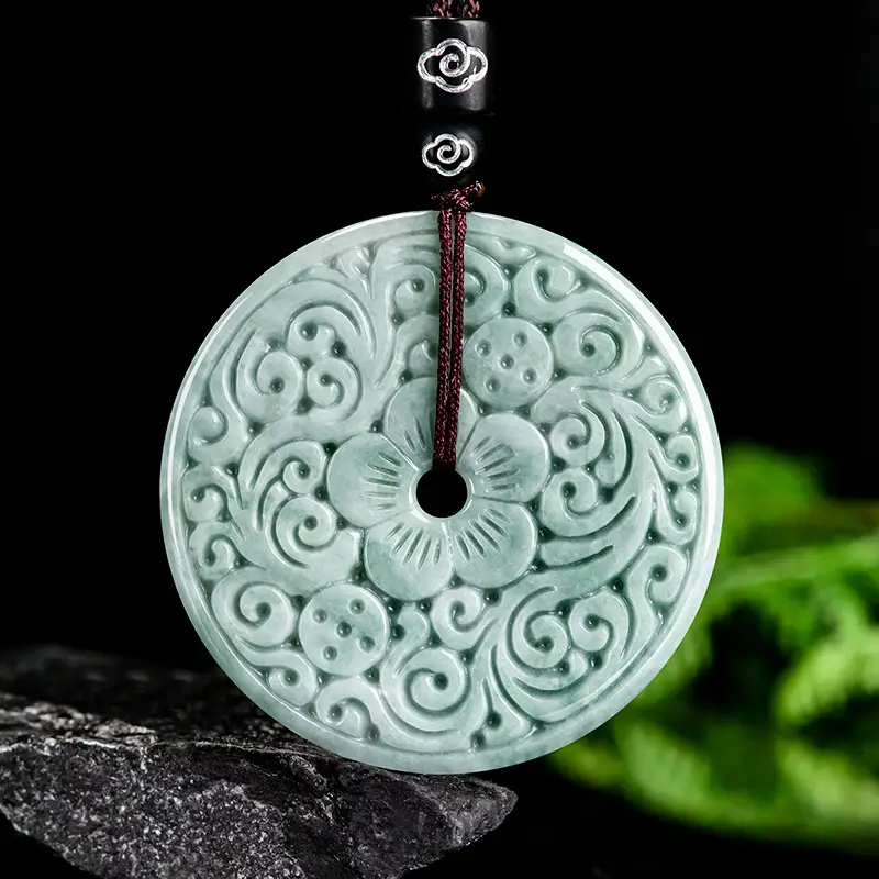 Jade Peace Buckle Pendant for Men Women