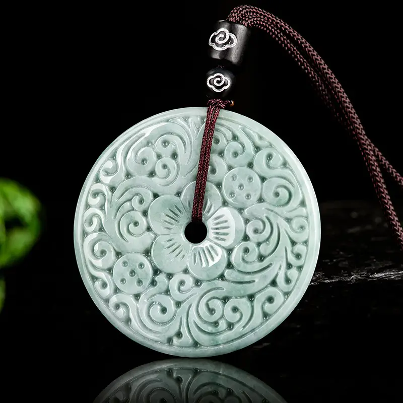 Jade Peace Buckle Pendant for Men Women