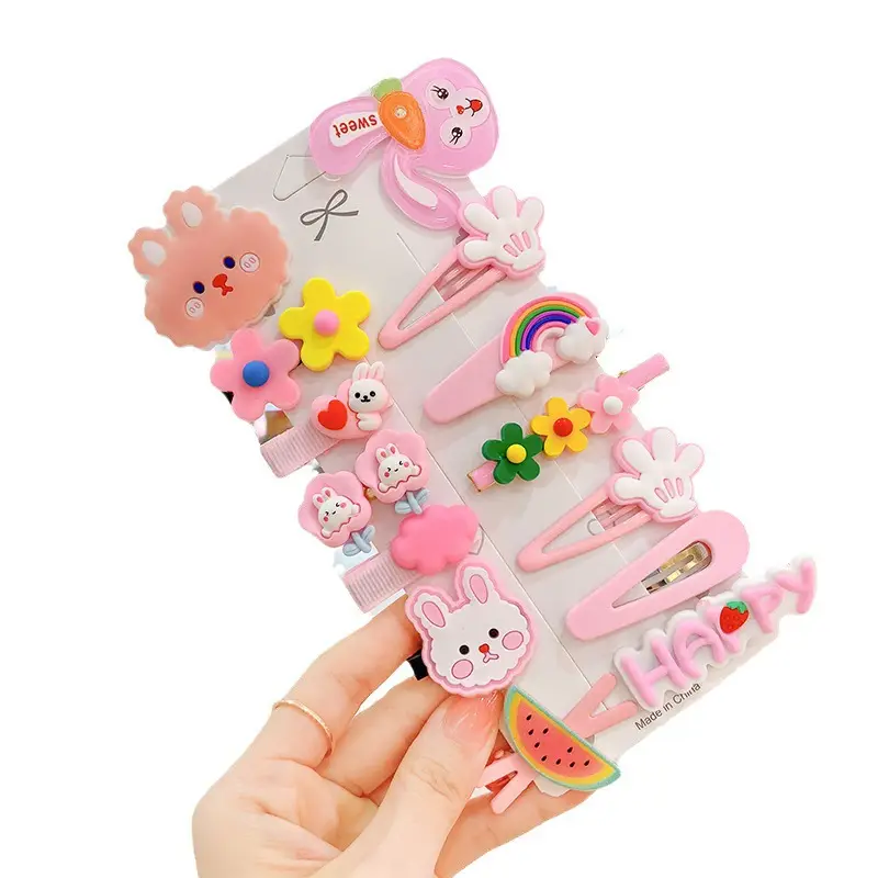 New Baby Girl 14-Piece Hairpin Set Cute Bangs Clip - Image 23
