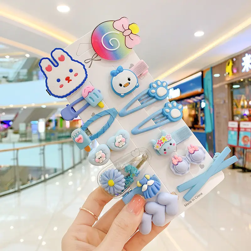 New Baby Girl 14-Piece Hairpin Set Cute Bangs Clip - Image 12
