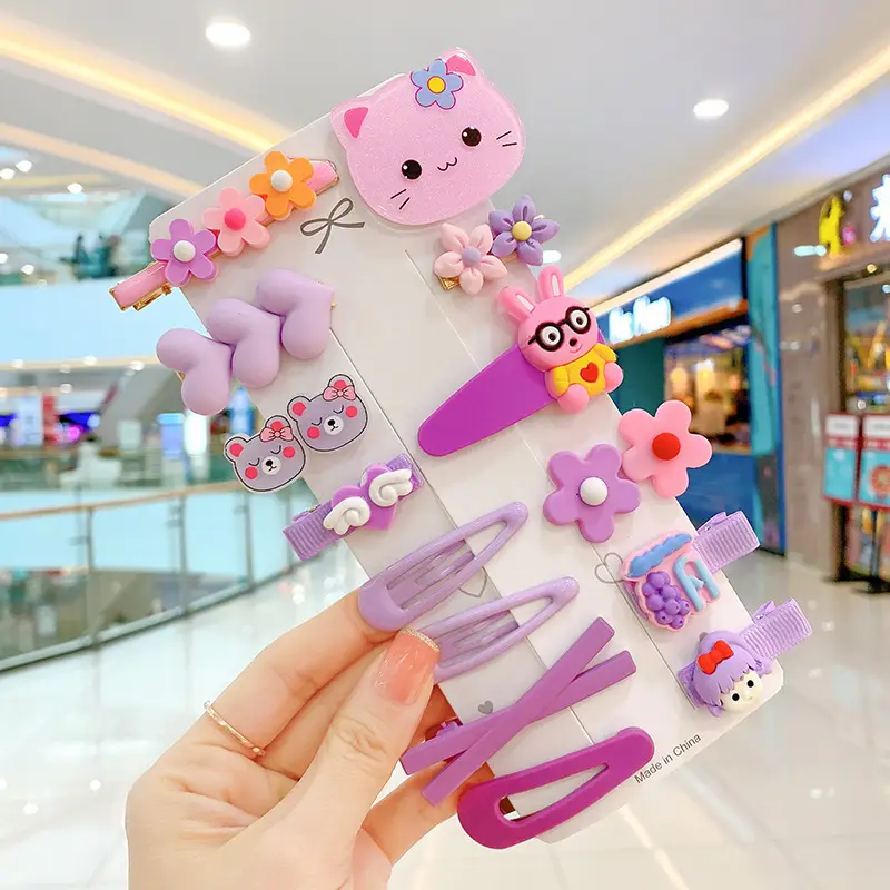 New Baby Girl 14-Piece Hairpin Set Cute Bangs Clip - Image 15