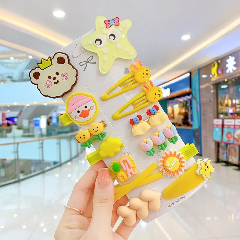 New Baby Girl 14-Piece Hairpin Set Cute Bangs Clip - Image 7