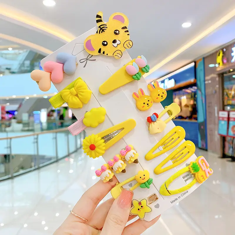 New Baby Girl 14-Piece Hairpin Set Cute Bangs Clip - Image 8
