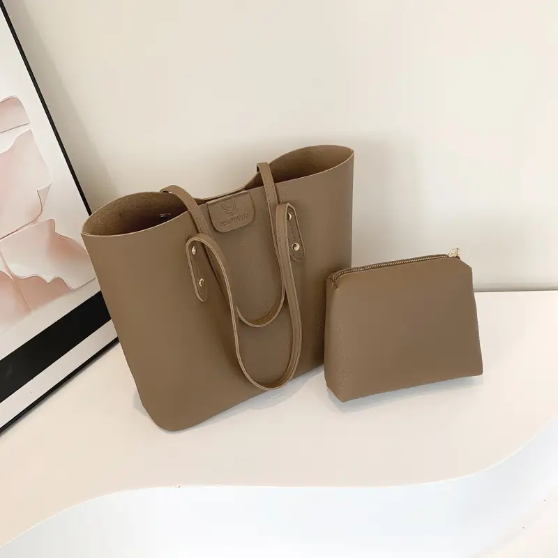 Retro Brown Shoulder Tote Bag Large Capacity Casual 2024 - Image 4
