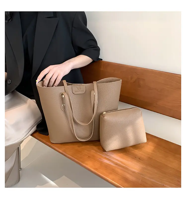 Retro Brown Shoulder Tote Bag Large Capacity Casual 2024 — feature 12