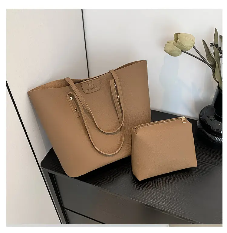 Retro Brown Shoulder Tote Bag Large Capacity Casual 2024 — feature 7
