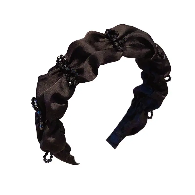 Black Crisp Crystal Wide Brim Hairpin for Women - Image 19