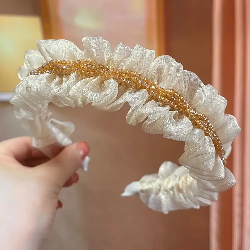 Black Crisp Crystal Wide Brim Hairpin for Women - Image 7