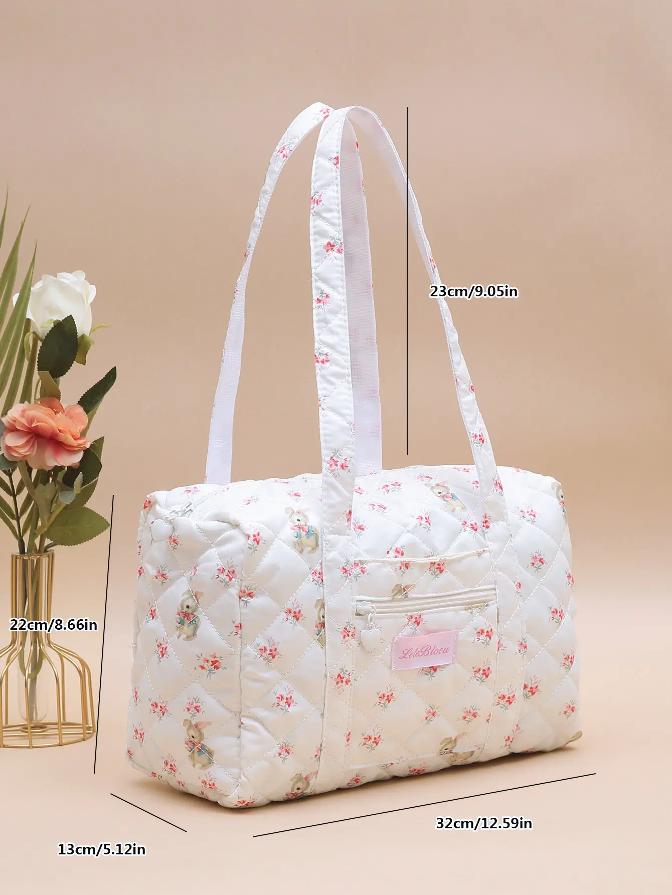 Floral Travel Tote Bag for Girls 2024 Commuter Student — feature 1