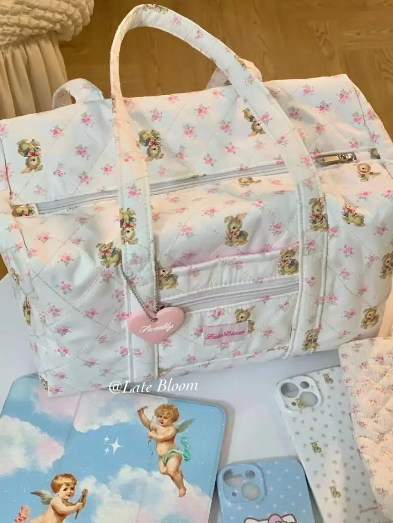 Floral Travel Tote Bag for Girls 2024 Commuter Student — feature 4