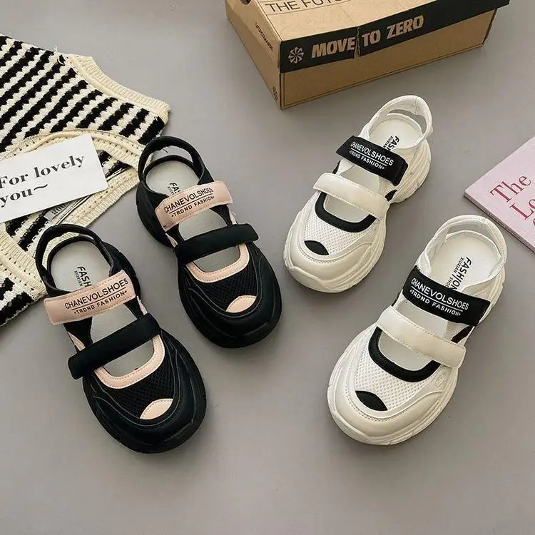 Women Black Mesh Platform Sandals 2024 — feature 14