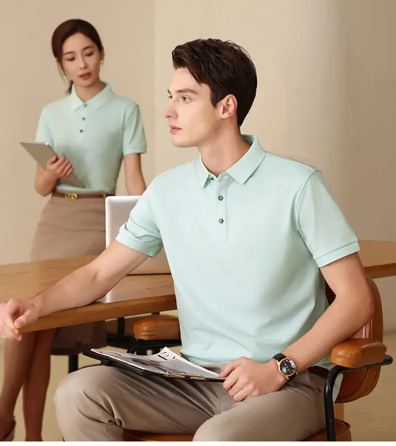 Summer Polo T-Shirt Multi Color Customizable Logo — feature 29