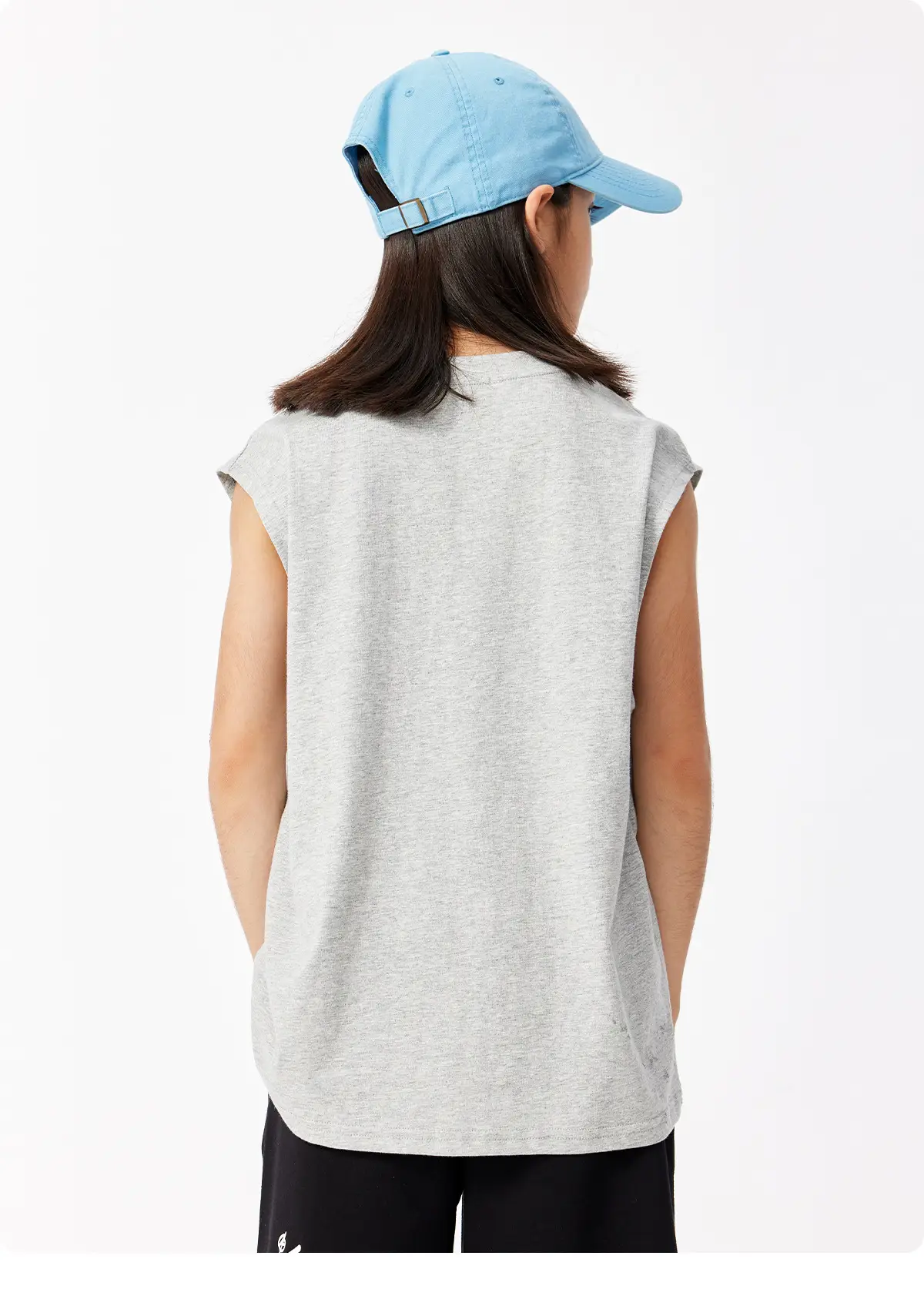 Kids Sleeveless Hip Hop T-Shirt Black Cotton — feature 24
