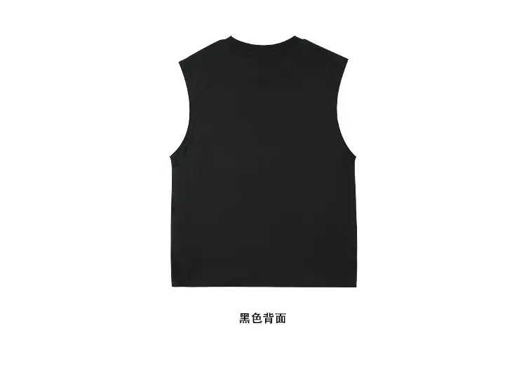 Kids Sleeveless Hip Hop T-Shirt Black Cotton — feature 28