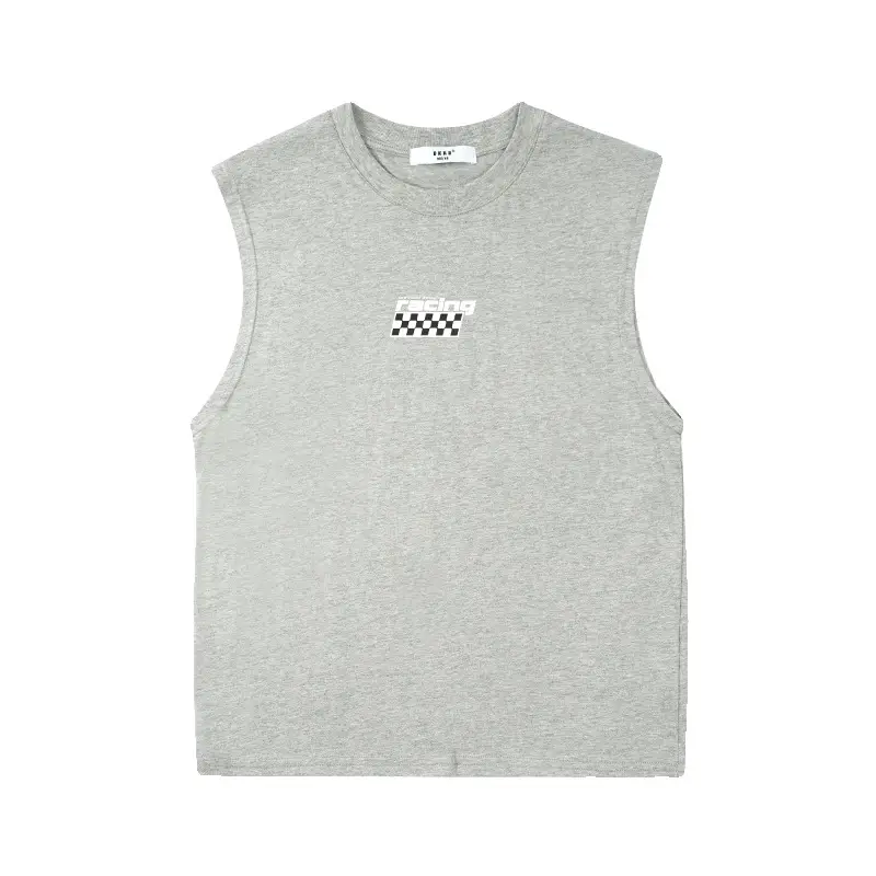 Kids Sleeveless Hip Hop T-Shirt Black Cotton - Image 2