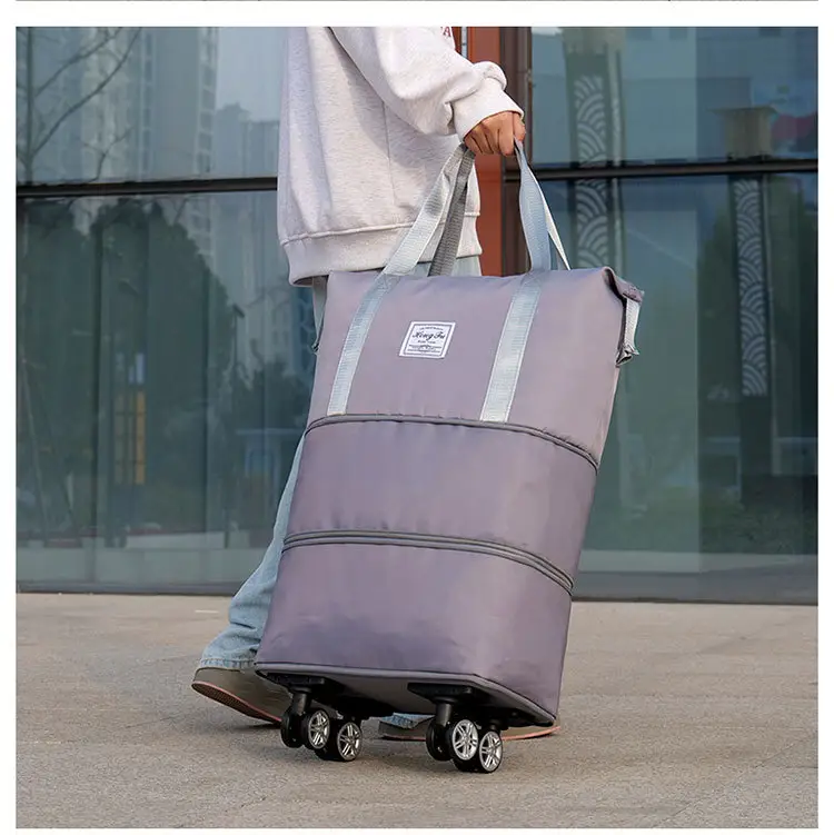 Pink 4-Wheel Travel Bag with Handles — feature 14