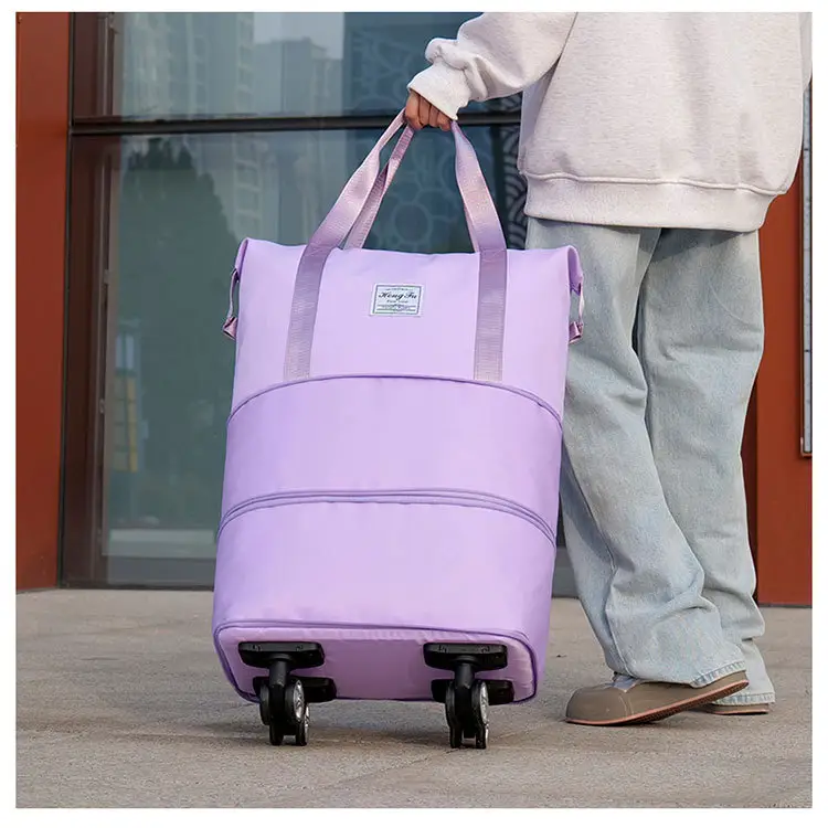 Pink 4-Wheel Travel Bag with Handles — feature 16