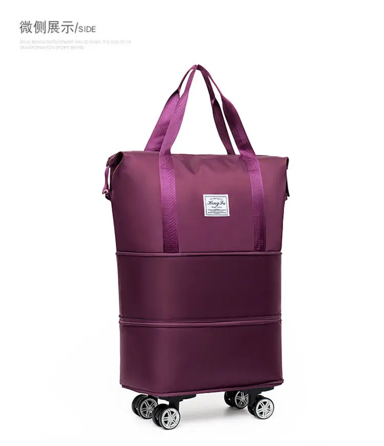 Pink 4-Wheel Travel Bag with Handles — feature 17