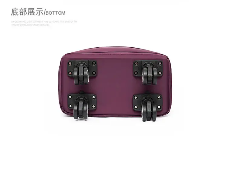 Pink 4-Wheel Travel Bag with Handles — feature 20
