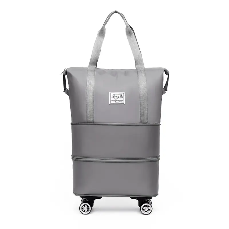 Pink 4-Wheel Travel Bag with Handles - Image 4