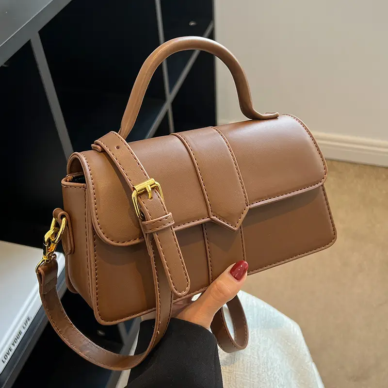Brown Leather Shoulder Bag for Women 2026 Spring - Image 7