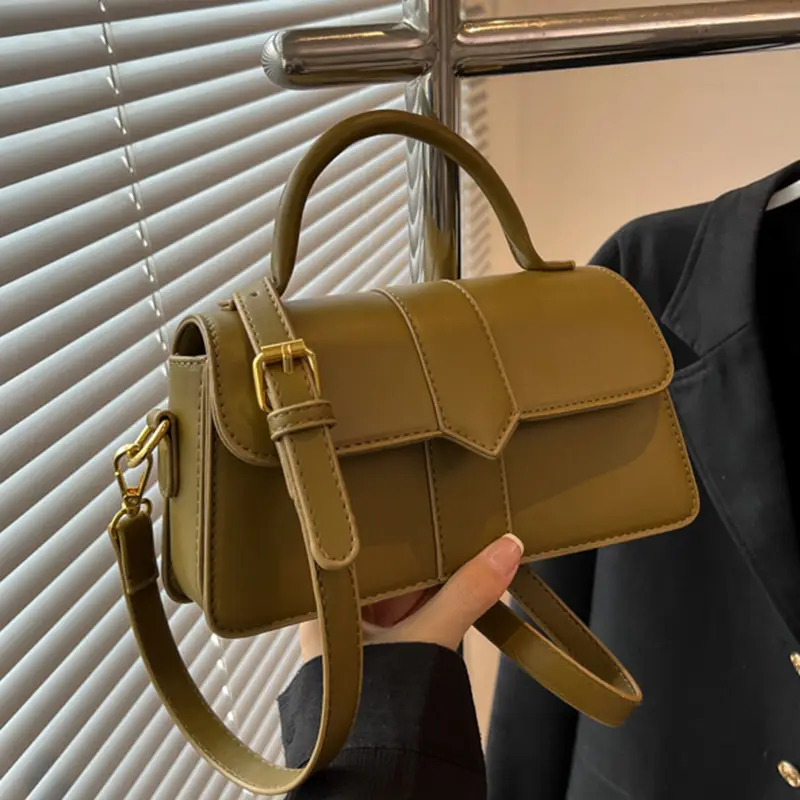 Brown Leather Shoulder Bag for Women 2026 Spring - Image 3