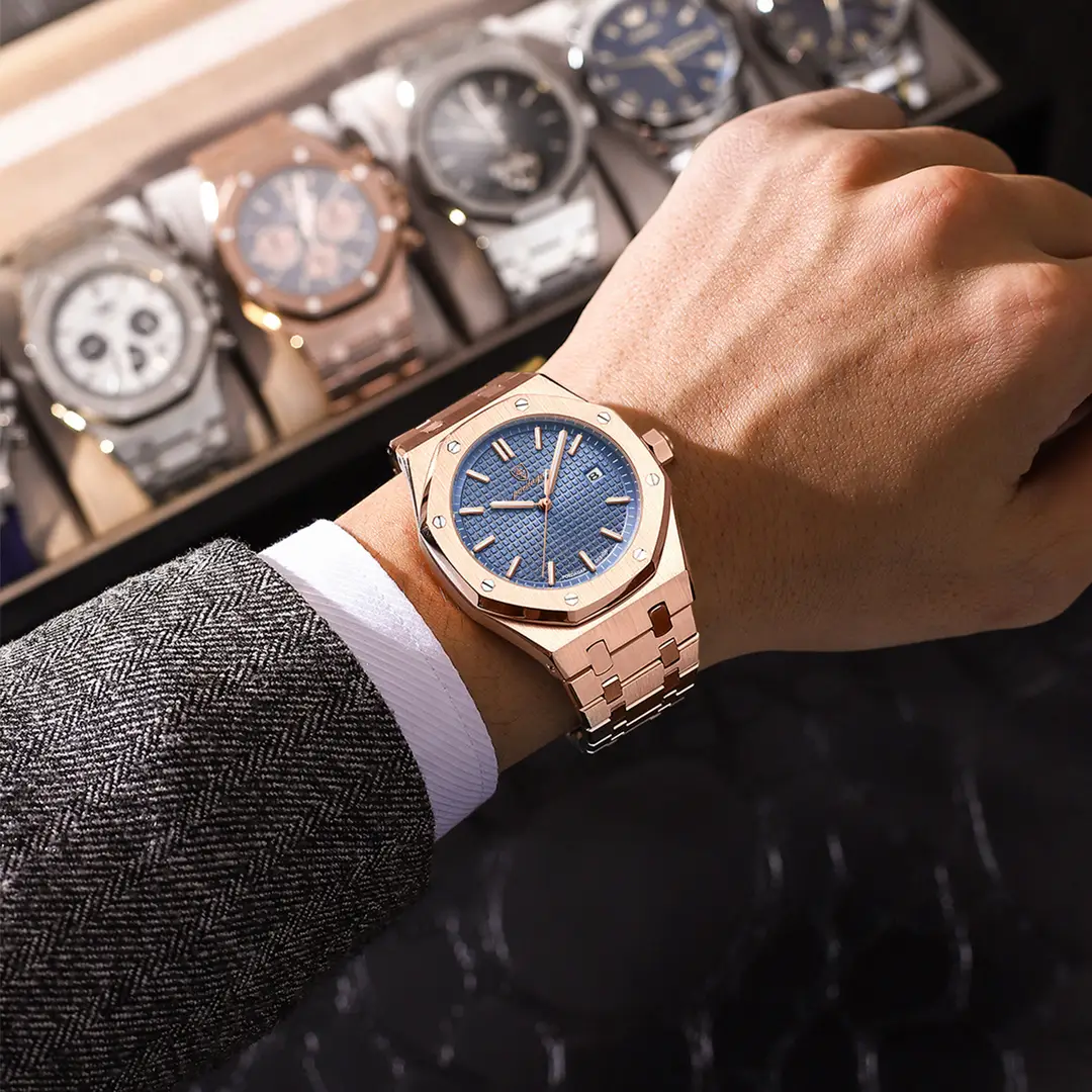 Swiss brand men's watch waterproof luminous fashion New quartz watch live broadcast foreign trade popular one-piece delivery