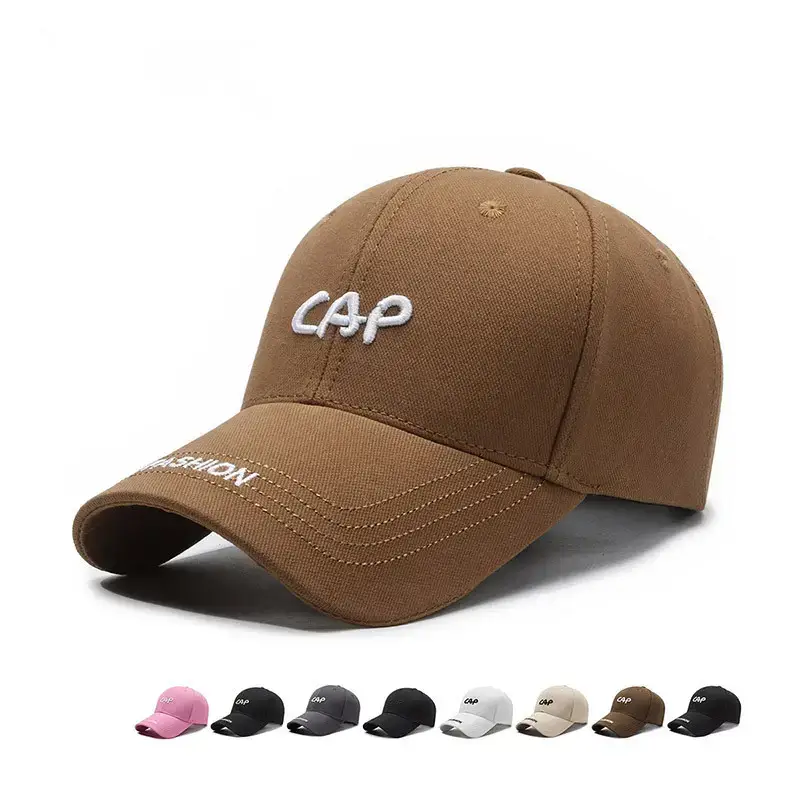 Black Spring Autumn Embroidered Cap for Men Women Adjustable Baseball Visor - Image 10
