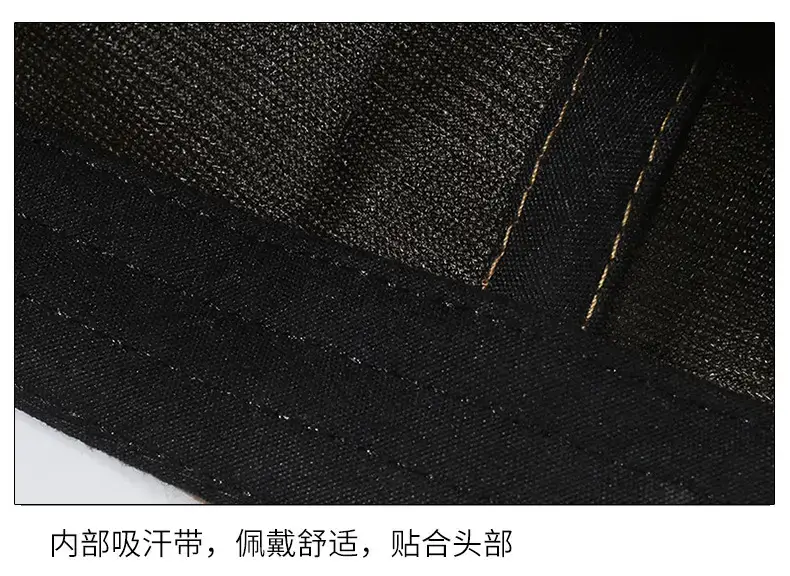 Black Spring Autumn Embroidered Cap for Men Women Adjustable Baseball Visor — feature 11