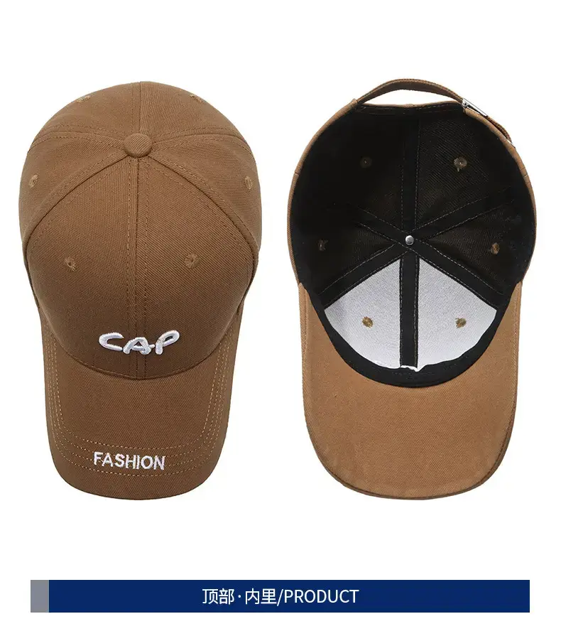 Black Spring Autumn Embroidered Cap for Men Women Adjustable Baseball Visor — feature 9