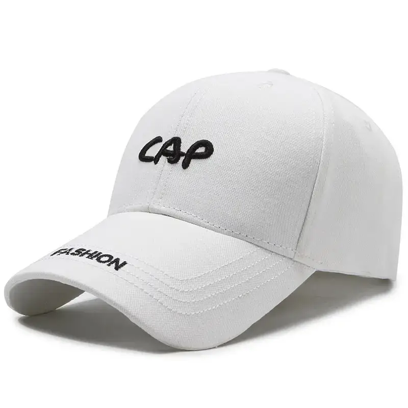 Black Spring Autumn Embroidered Cap for Men Women Adjustable Baseball Visor - Image 4