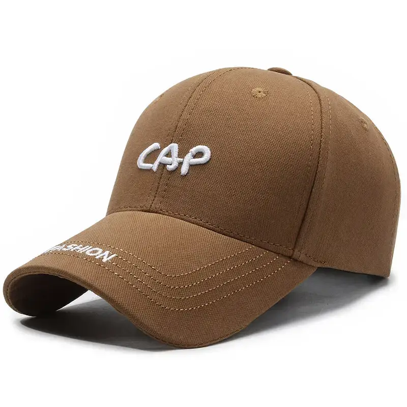 Black Spring Autumn Embroidered Cap for Men Women Adjustable Baseball Visor - Image 6