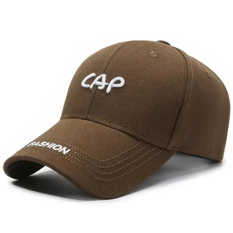 Black Spring Autumn Embroidered Cap for Men Women Adjustable Baseball Visor - Image 7