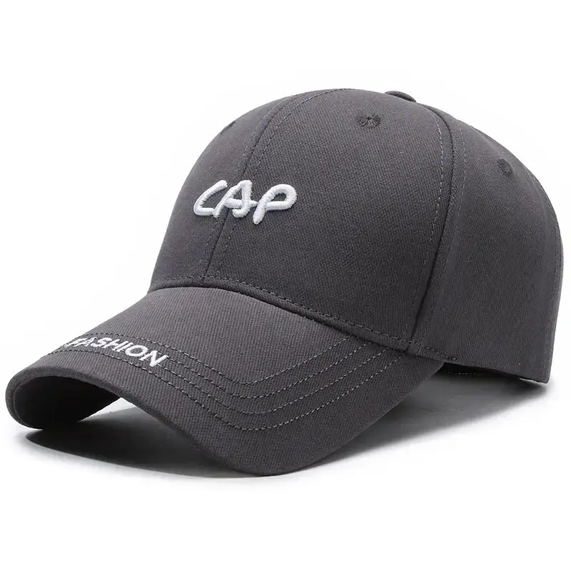 Black Spring Autumn Embroidered Cap for Men Women Adjustable Baseball Visor - Image 8