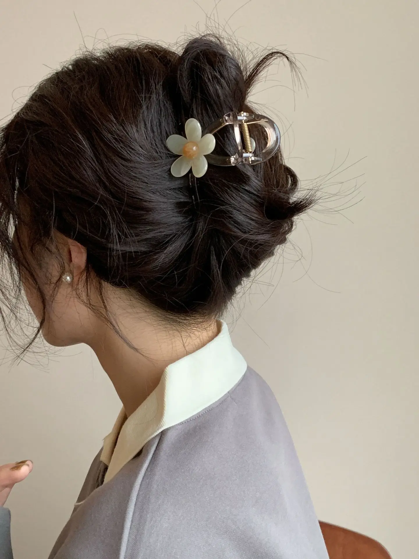 Korean Flower Hairpin for Women Medium Clip — feature 10