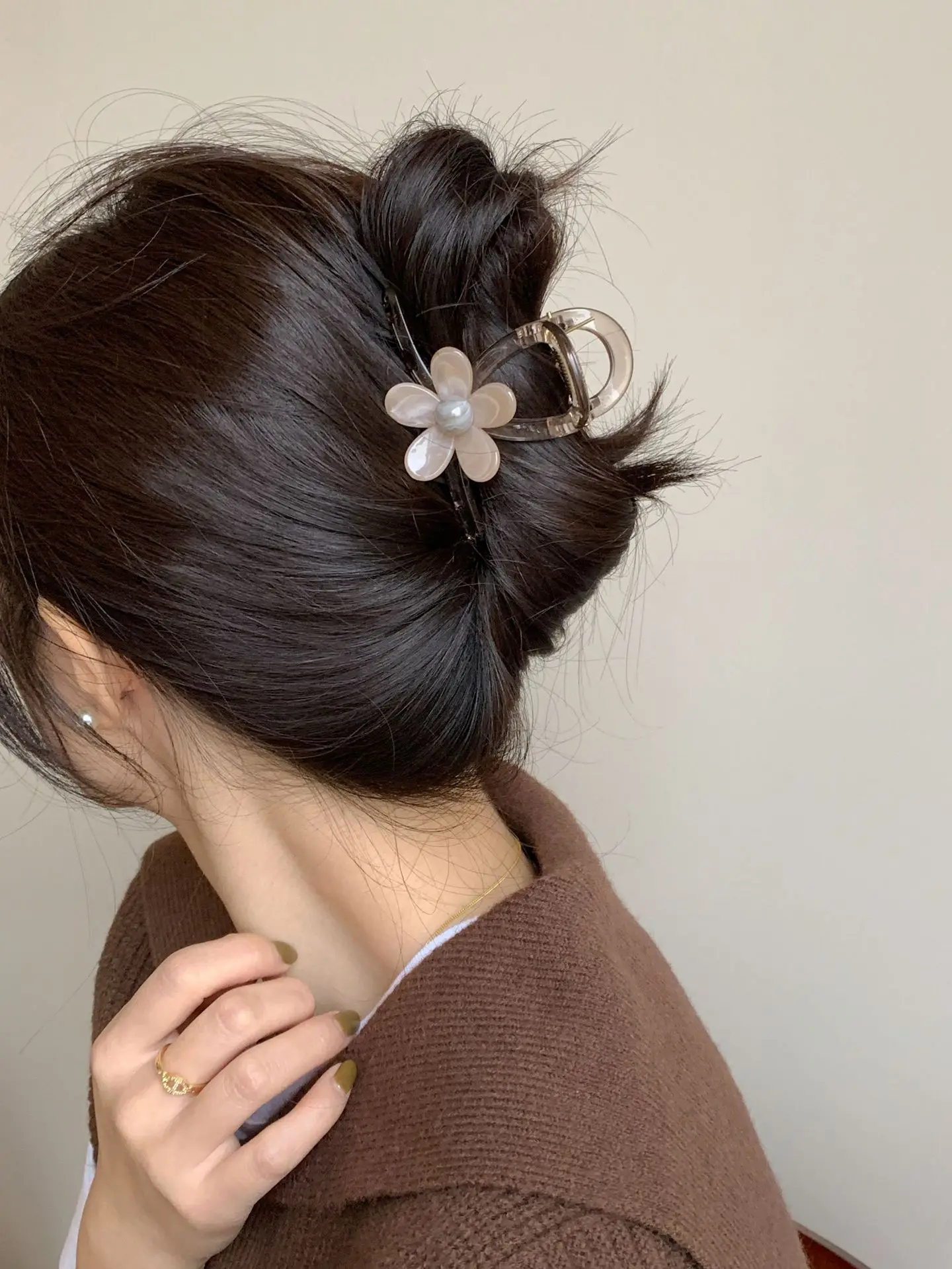 Korean Flower Hairpin for Women Medium Clip — feature 9