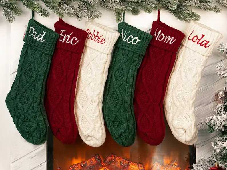 Knitted Wool Embroidered Socks for Home Decor — feature 2