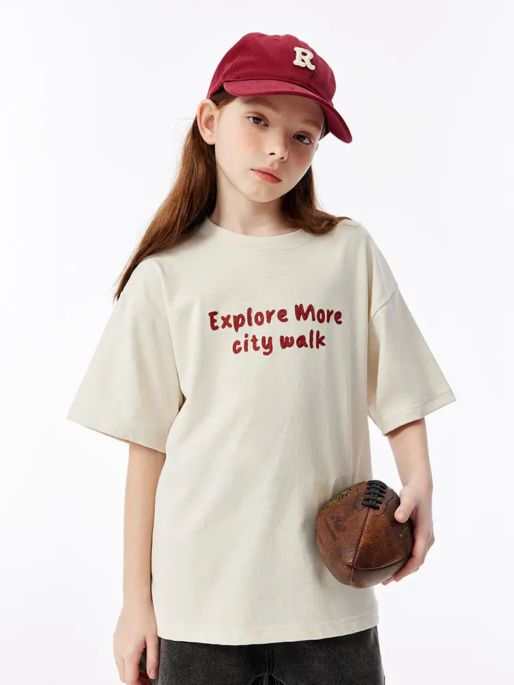 Green Embroidered T-Shirt for Girls Boys Summer Casual - Image 5