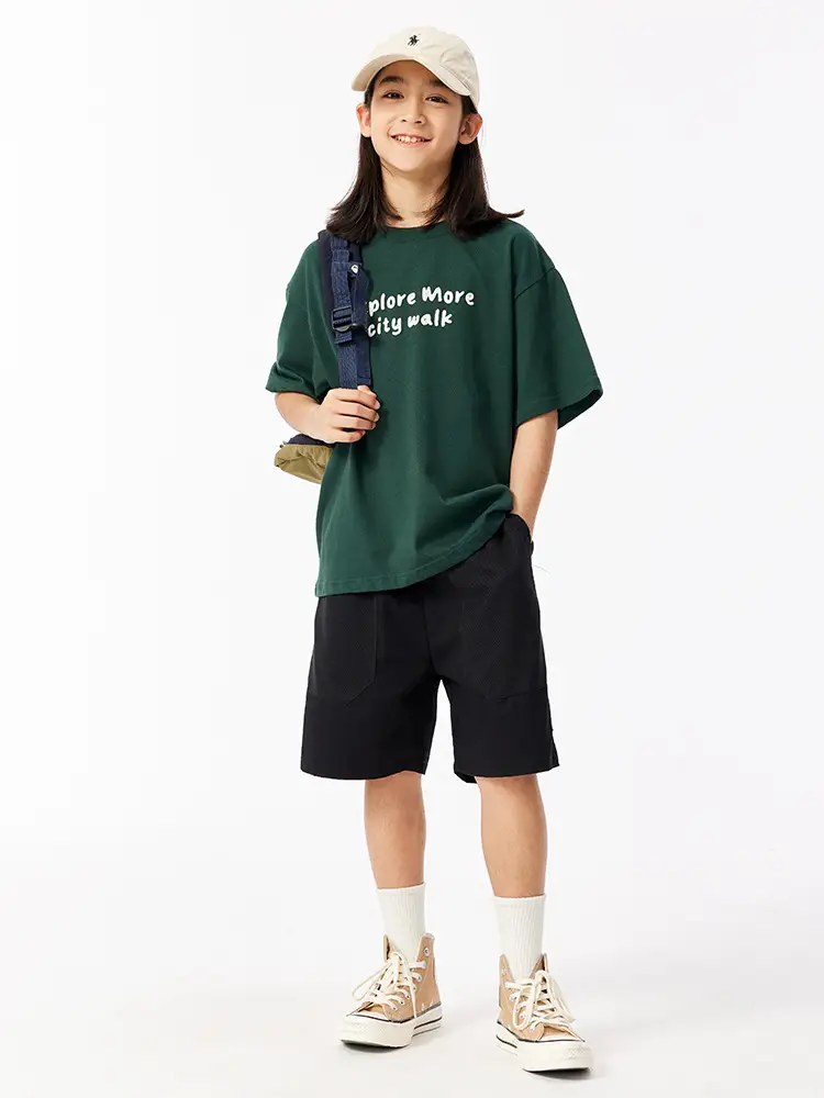 Green Embroidered T-Shirt for Girls Boys Summer Casual - Image 7