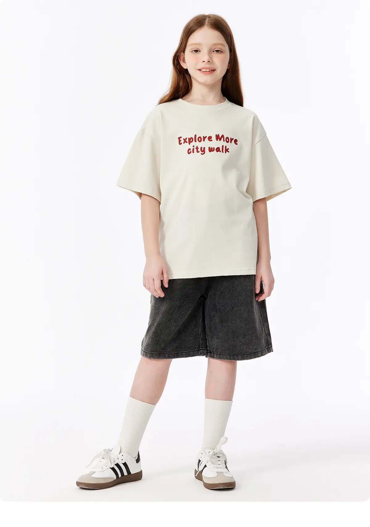 Green Embroidered T-Shirt for Girls Boys Summer Casual — feature 22