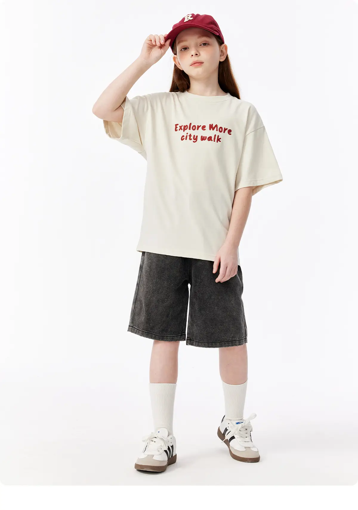 Green Embroidered T-Shirt for Girls Boys Summer Casual — feature 23
