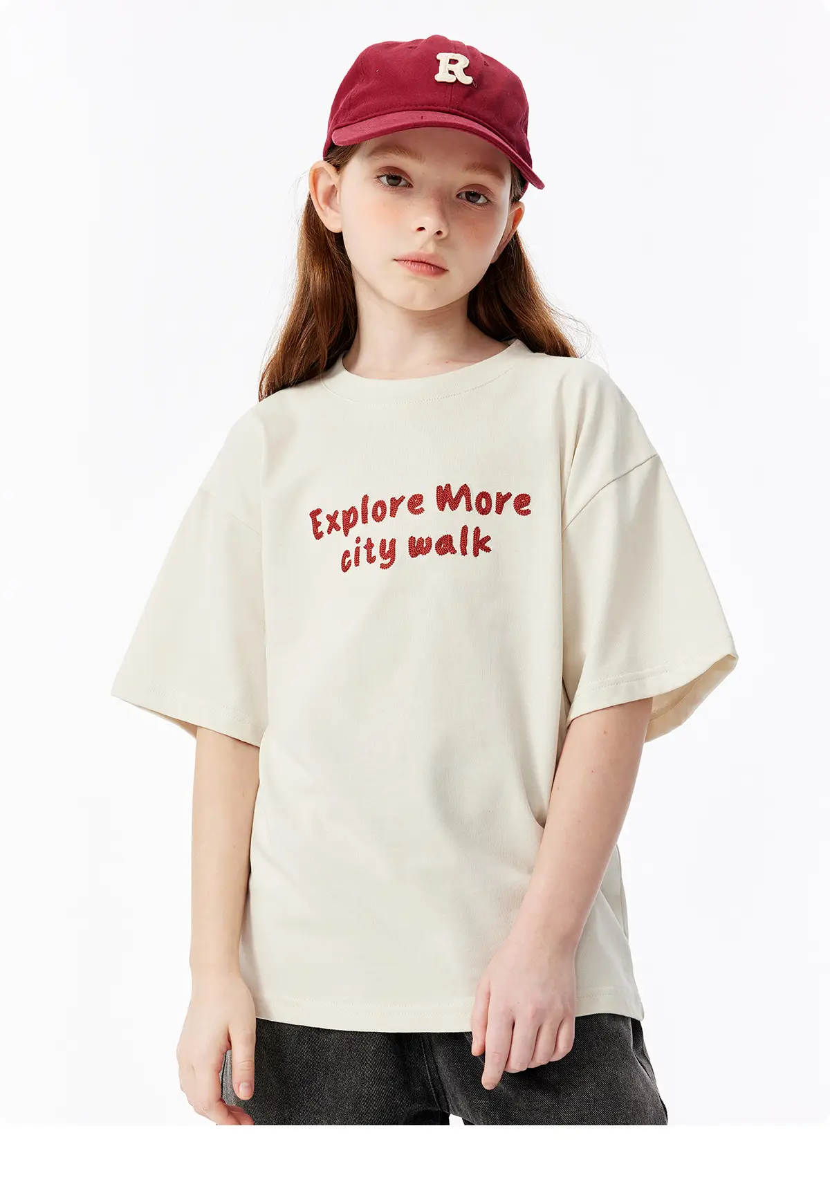 Green Embroidered T-Shirt for Girls Boys Summer Casual — feature 25